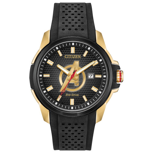 Avengers Black Strap Watch 45mm
