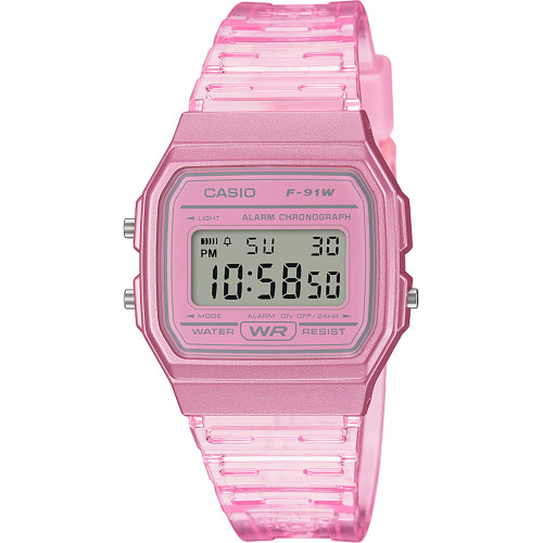 Unisex Digital Pink Jelly Strap Watch 35.2mm