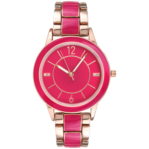 INC International Concepts Women's Pink & Gold-Tone Bracelet Watch 39mm, Created for Macy's