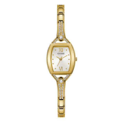 Womens Petite Gold-Tone Stainless Steel Glitz Bangle Watch 22mm
