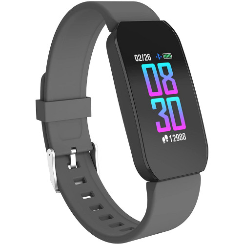 Unisex Gray Silicone Strap Active Smartwatch 44mm