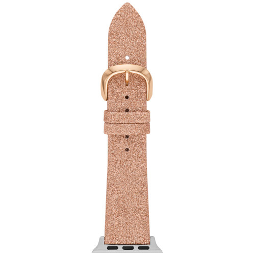 Women's Rose Gold-Tone Glitter Leather Band for Apple Watch Strap, 38, 40, 41mm