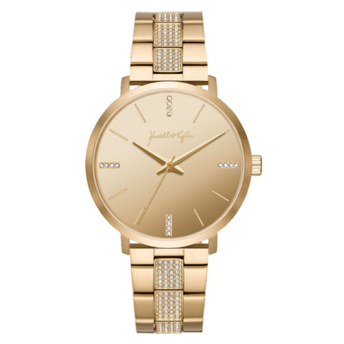 Women's Gold Tone Crystal Stainless Steel Strap Analog Watch 40mm