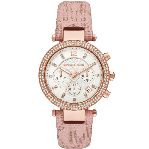 Women's Parker Chronograph Ballet Pink Signature Logo Strap Watch 39mm