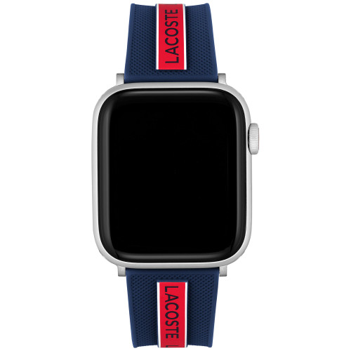 Striping Blue & Red Silicone Strap for Apple Watch® 42mm/44mm
