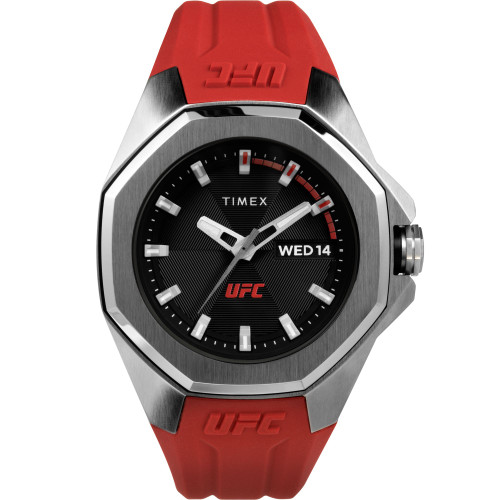 UFC Men's Quartz Pro Silicone Red Watch, 44mm