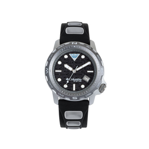 Unisex PFG Backcaster Black, White Silicone Strap Watch, 43mm