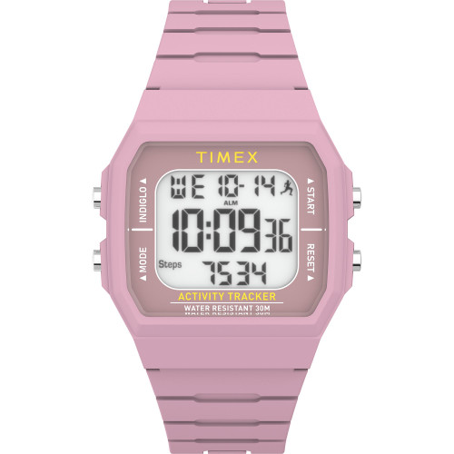 Unisex Digital Ironman Classic Silicone Pink Watch 40mm