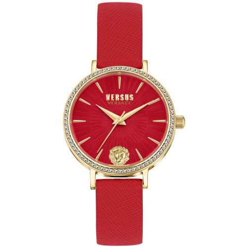 Women's Mar Vista Red Leather Strap Watch 34mm