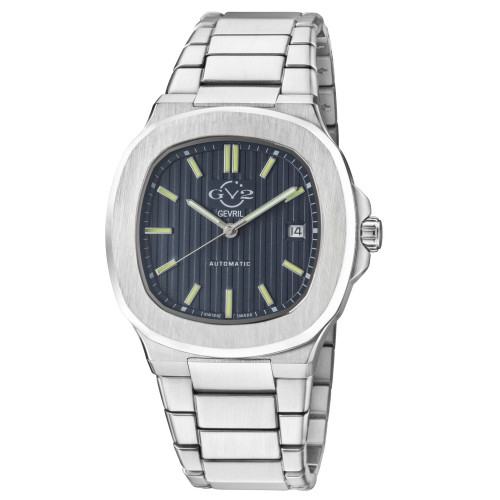 GV2 Men's Potente Silver-Tone Stainless Steel Automatic Bracelet Watch 40 mm