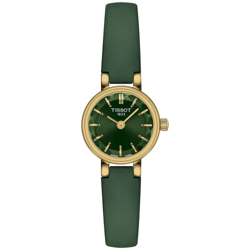 Women's Swiss Lovely Green Leather Strap Watch 20mm