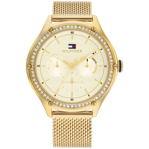 Women's Multifunction Carnation Gold-Tone Stainless Steel Watch 40mm