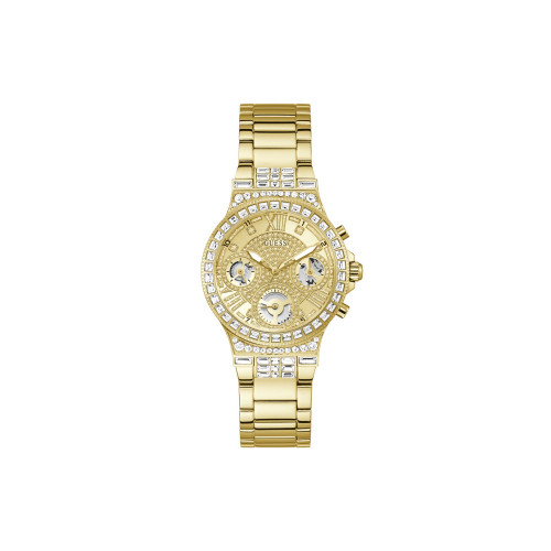 Women's Gold-Tone Stainless Steel Glitz Bracelet Multi-Function Watch 36mm