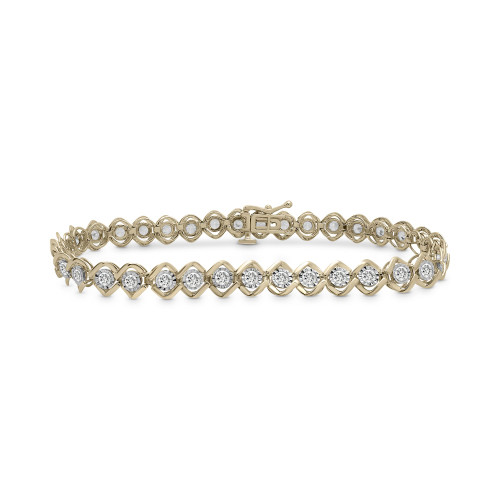 Diamond Twist Link Tennis Bracelet (2 ct. t.w.) in 10k Gold, Created for Macy's