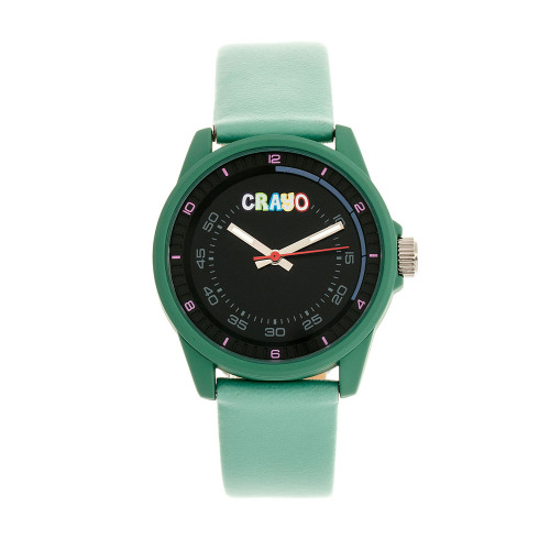 Unisex Jolt Seafoam Leatherette Strap Watch 34mm