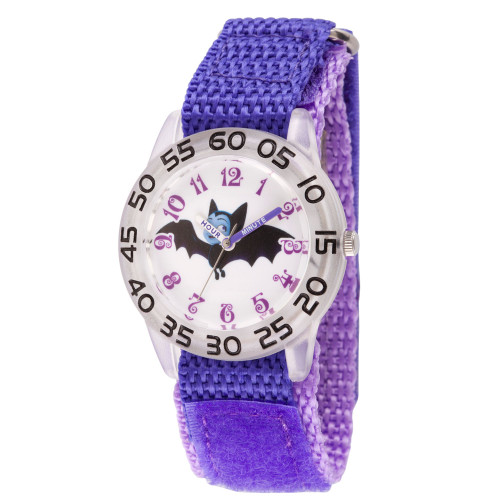 Disney Vampirina Girls' Clear Plastic Time Teacher Watch