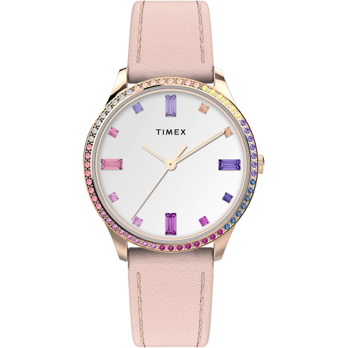 Women's Quartz Analog Premium Dress Leather Pink Watch 32mm