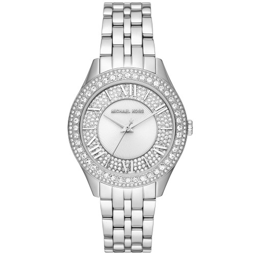 Women's Harlowe Three-Hand Silver-Tone Stainless Steel Bracelet Watch, 38mm