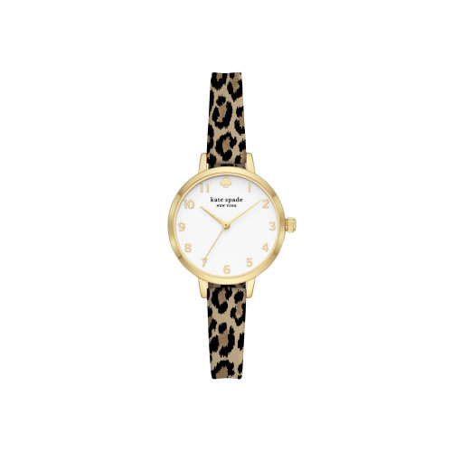 Women's Metro Three-Hand Animal Print Silicone Watch 34mm