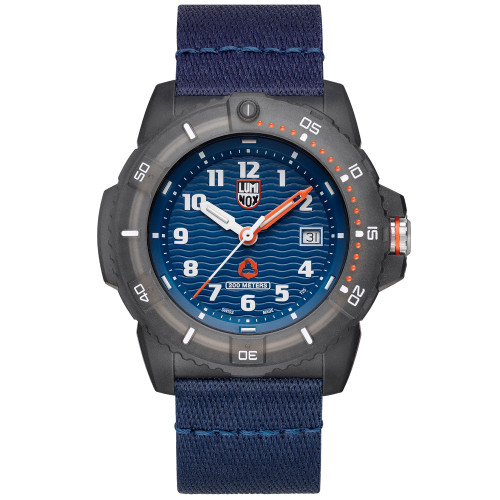 Men's Swiss TIDE Recycled Ocean Material Eco Series Blue PET Strap Watch 46mm