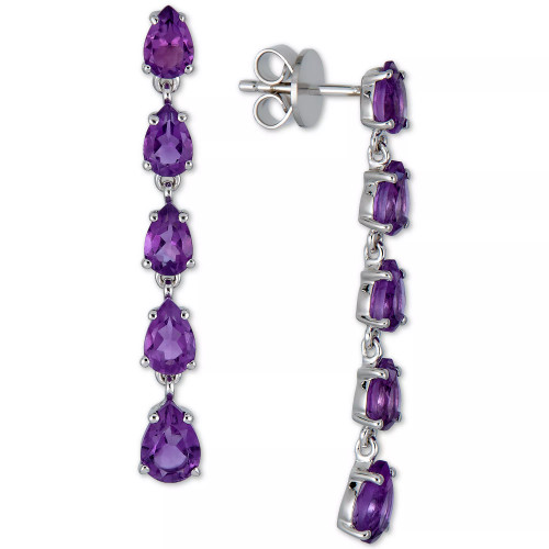 Blue Topaz Drop Earrings (5-1/3 ct. t.w.) in Sterling Silver (Also in Amethyst, Citrine & Multi-Gemstone)