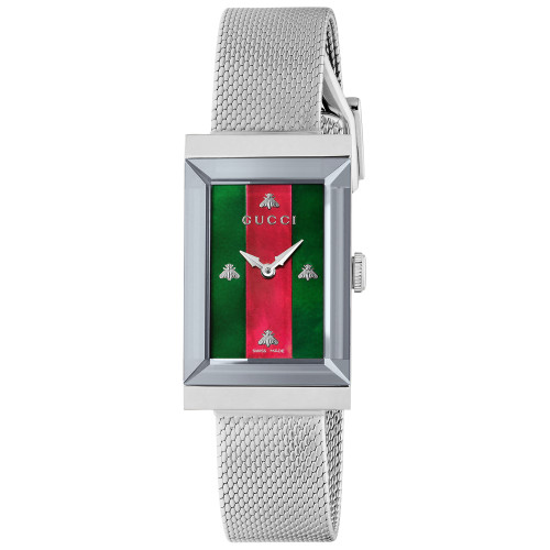 G-Frame Stainless Steel Mesh Bracelet Watch 21x34mm