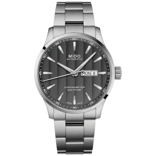 Men's Swiss Automatic Multifort Chronometer Stainless Steel Bracelet Watch 42mm