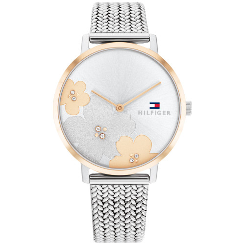 Women's 2H Silver-Tone Stainless Steel Mesh Bracelet Watch 35mm