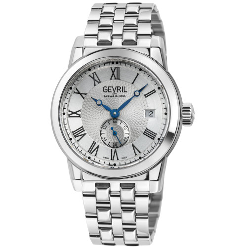 Men's Madison Swiss Automatic Silver-Tone Stainless Steel Bracelet Watch 39mm