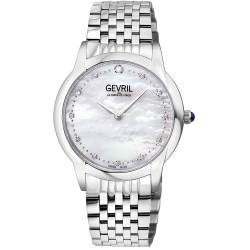 Women's Airolo Swiss Quartz Silver-Tone Stainless Steel Watch 36mm