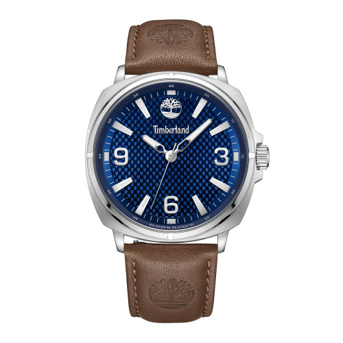 Men's Bailard Brown Light Genuine Leather Strap Watch, 44mm