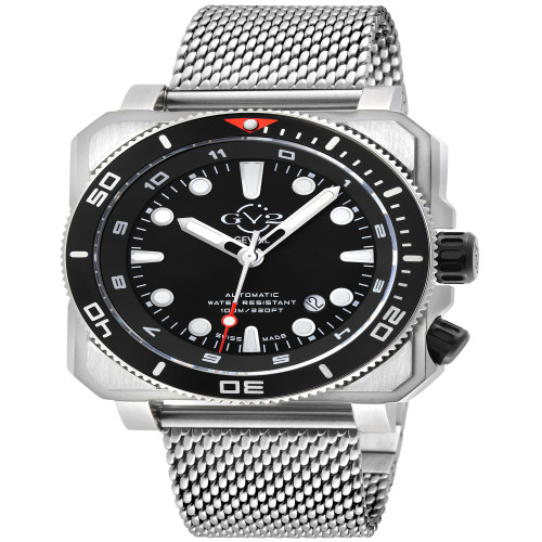 Men's Xo Submarine Swiss Automatic Silver-Tone Stainless Steel Bracelet Watch 44mm