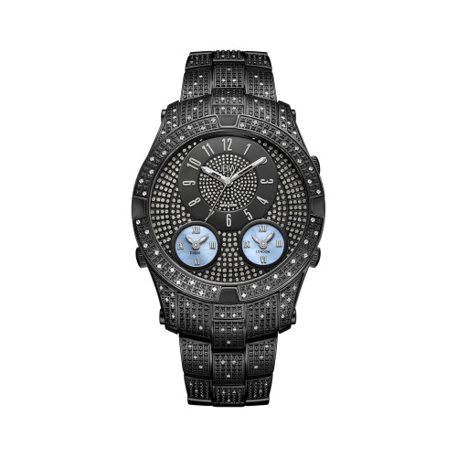 Men's Jet Setter III Diamond (1 ct.t.w.) Black Ion-Plated Stainless Steel Watch