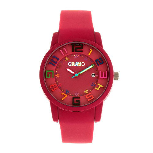 Unisex Festival Fuchsia Silicone Strap Watch 41mm