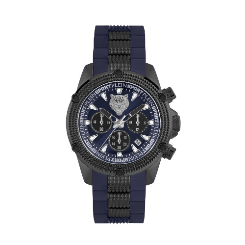 Men's Hurricane Blue Silicone Strap Watch 44mm