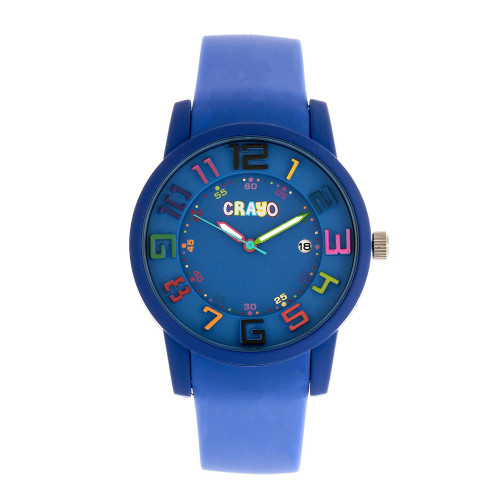 Unisex Festival Blue Silicone Strap Watch 41mm