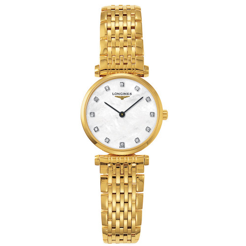 Women's Swiss La Grande Classique Diamond Accent Gold-Tone Stainless Steel Bracelet Watch L42092878