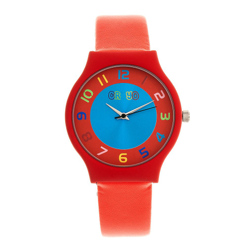 Unisex Jubilee Orange Leatherette Strap Watch 36mm