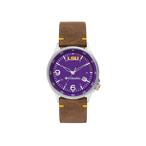 Men's Canyon Ridge LSU Saddle Leather Watch 45mm