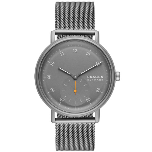 Men's Kuppel Quartz Three Hand Gray Stainless Steel Watch, 44mm