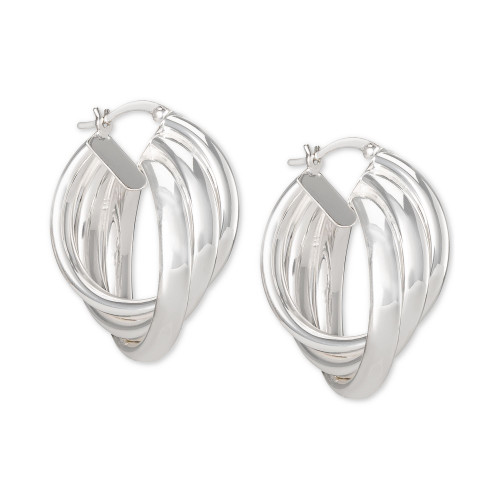 Triple Oval Hoop Earrings in Sterling Silver