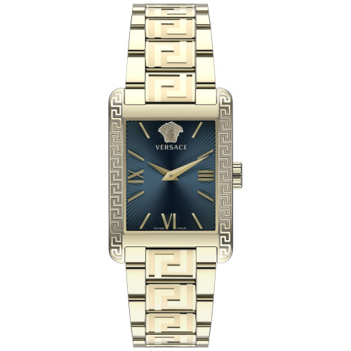 Women's Swiss Tonneau Gold Ion Plated Bracelet Watch 23x33mm