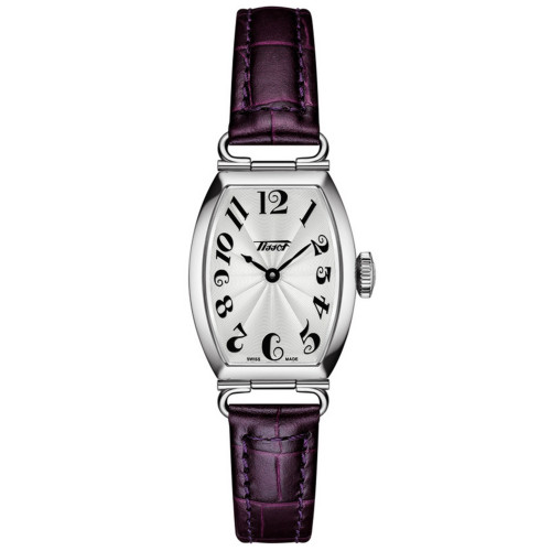 Women's Swiss Heritage Porto Purple Leather Strap Watch 22x30mm
