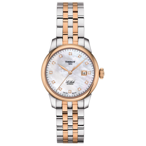 Women's Swiss Automatic Le Locle Diamond-Accent Two-Tone Stainless Steel Bracelet Watch 29mm