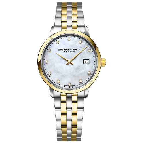 Women's Swiss Toccata Diamond-Accent Two-Tone Stainless Steel Bracelet Watch 29mm
