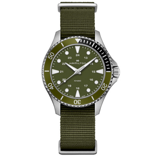 Women's Swiss Khaki Navy Scuba Green NATO Strap Watch 37mm