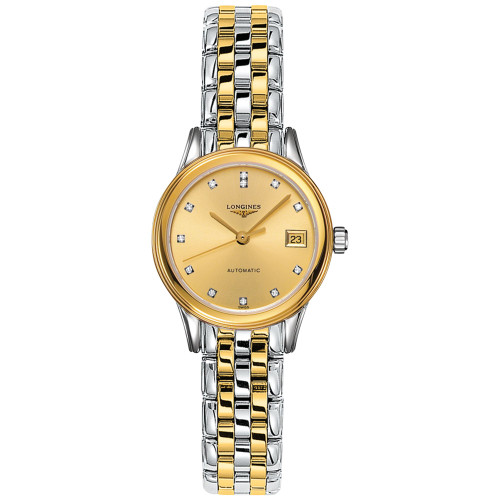 Women's Swiss Automatic Flagship Diamond Accent Two-Tone PVD Stainless Steel Bracelet Watch 26mm L42743377