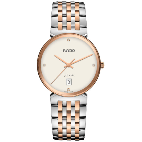 Women's Swiss Florence Diamond (1/6 ct. t.w.) Two-Tone Stainless Steel Bracelet Watch 38mm