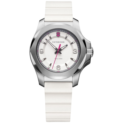 Women's I.N.O.X. V White Rubber Strap Watch 37mm
