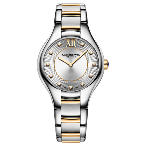 Women's Swiss Noemia Diamond (1/2 ct. t.w.) Two Tone Stainless Steel Bracelet Watch 32mm